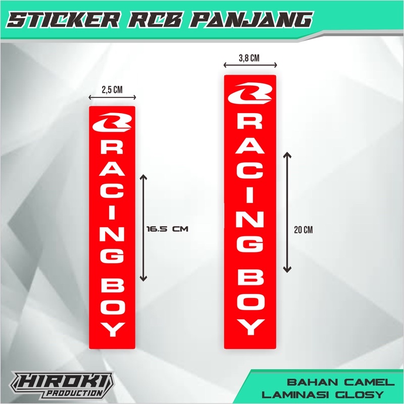 Sticker RCB Sticker Shock depan RCB ( HARGA SATUAN )