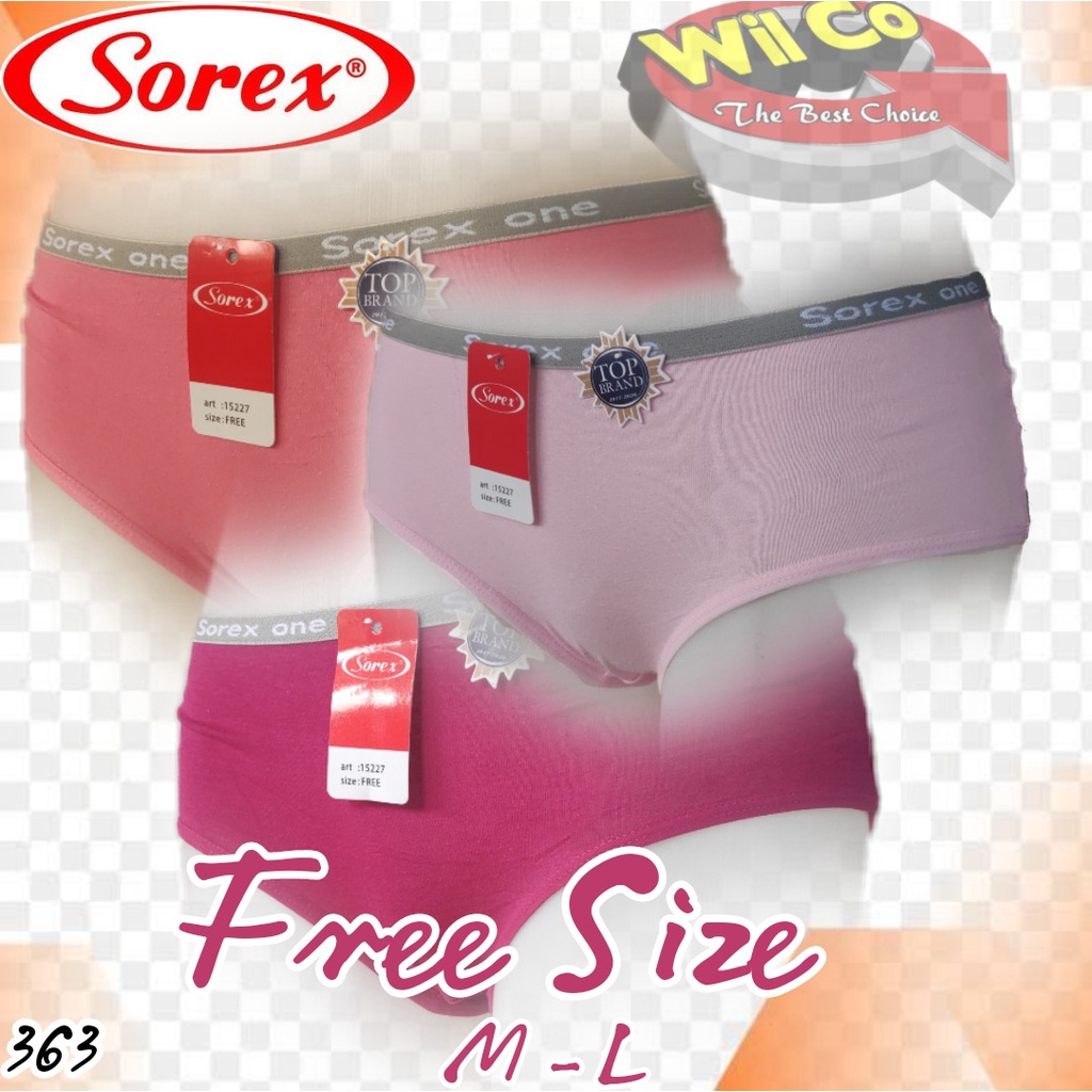 K363 - (Harga Per 1 Potong) CELANA DALAM WANITA REMAJA PAKAIAN WANITA PAKAIAN DALAM SOREX FREE SIZE SETARA M/L