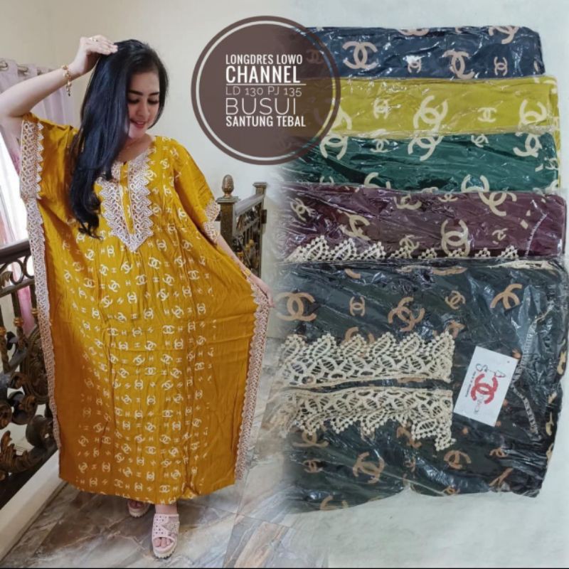 Daster Kelelawar Jumbo LD 130 cm Busui Renda Arab (SM) #daster #kelelawar #jumbo