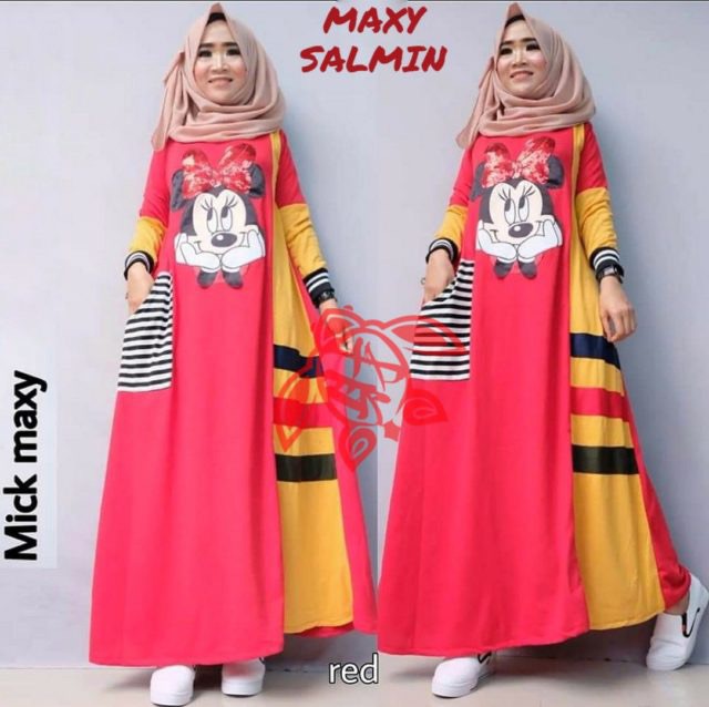 Gamis salmin fashion muslim syari mickey popular