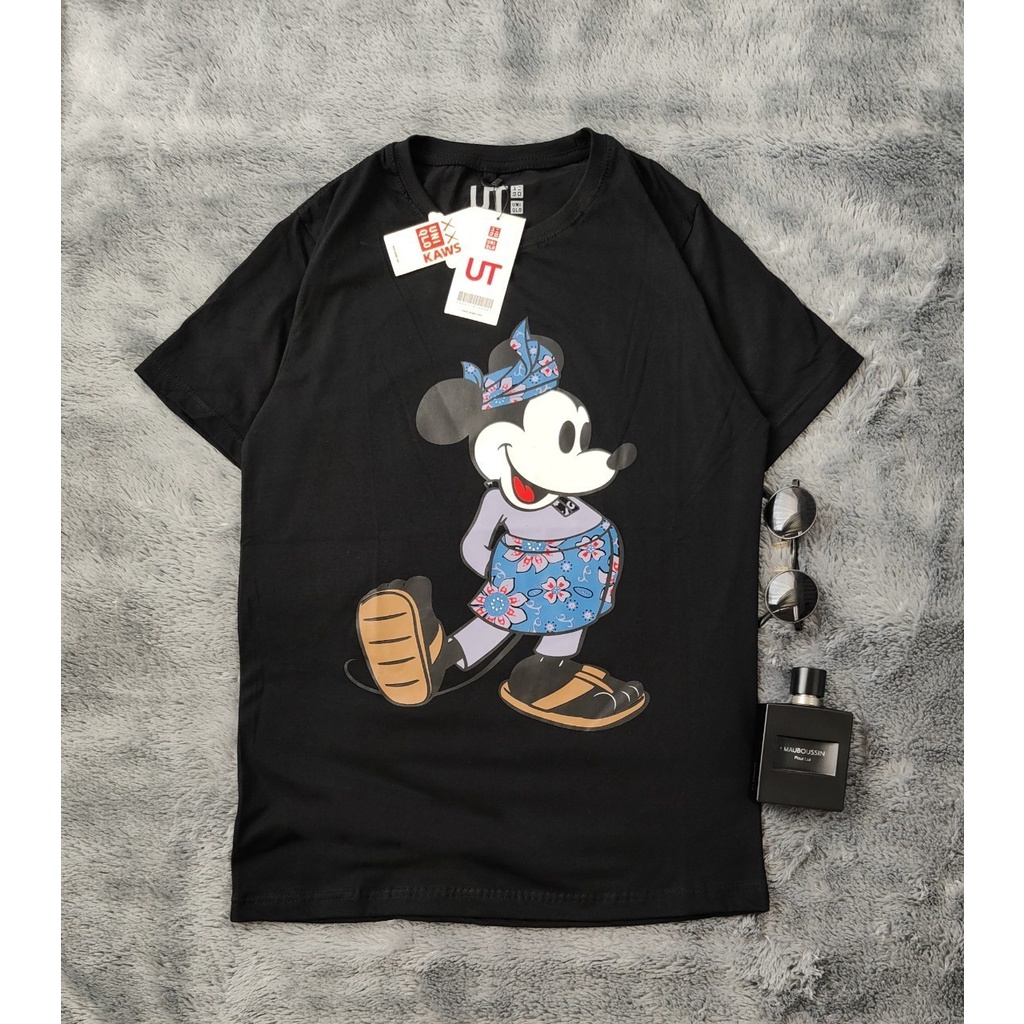 T-Shirt Baju Kaos Uniqlo Kaws Mickey Mouse Premium Quality