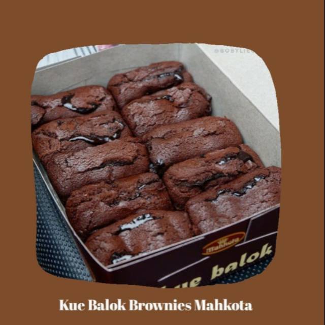 

Kue balok brownies mahkota