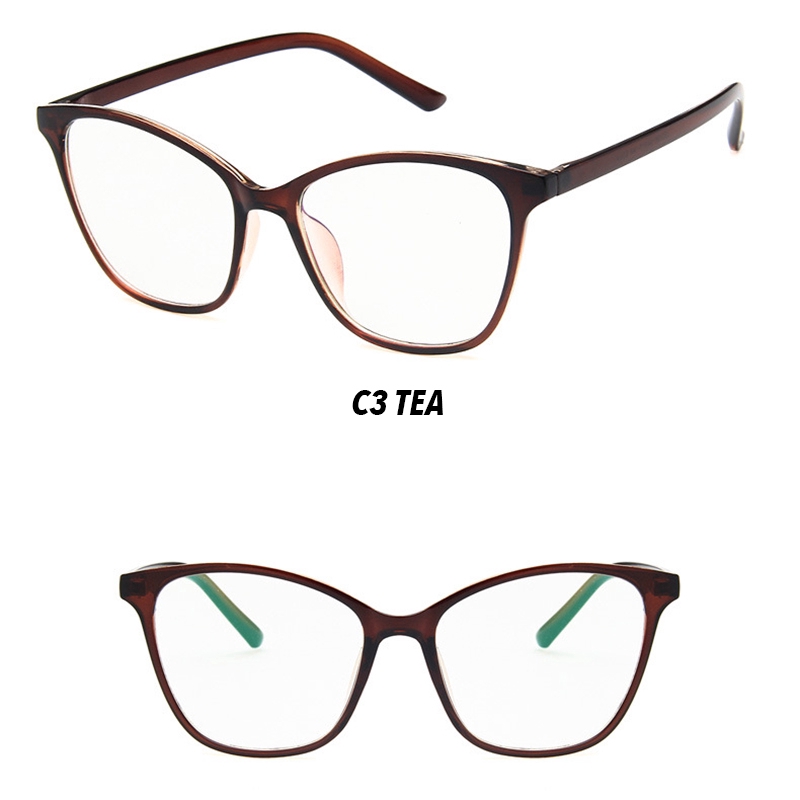 (YUZHU) Bayar di Tempat INS Fashion Oversized Mata Kucing Wanita Kacamata Women Eyeglasses