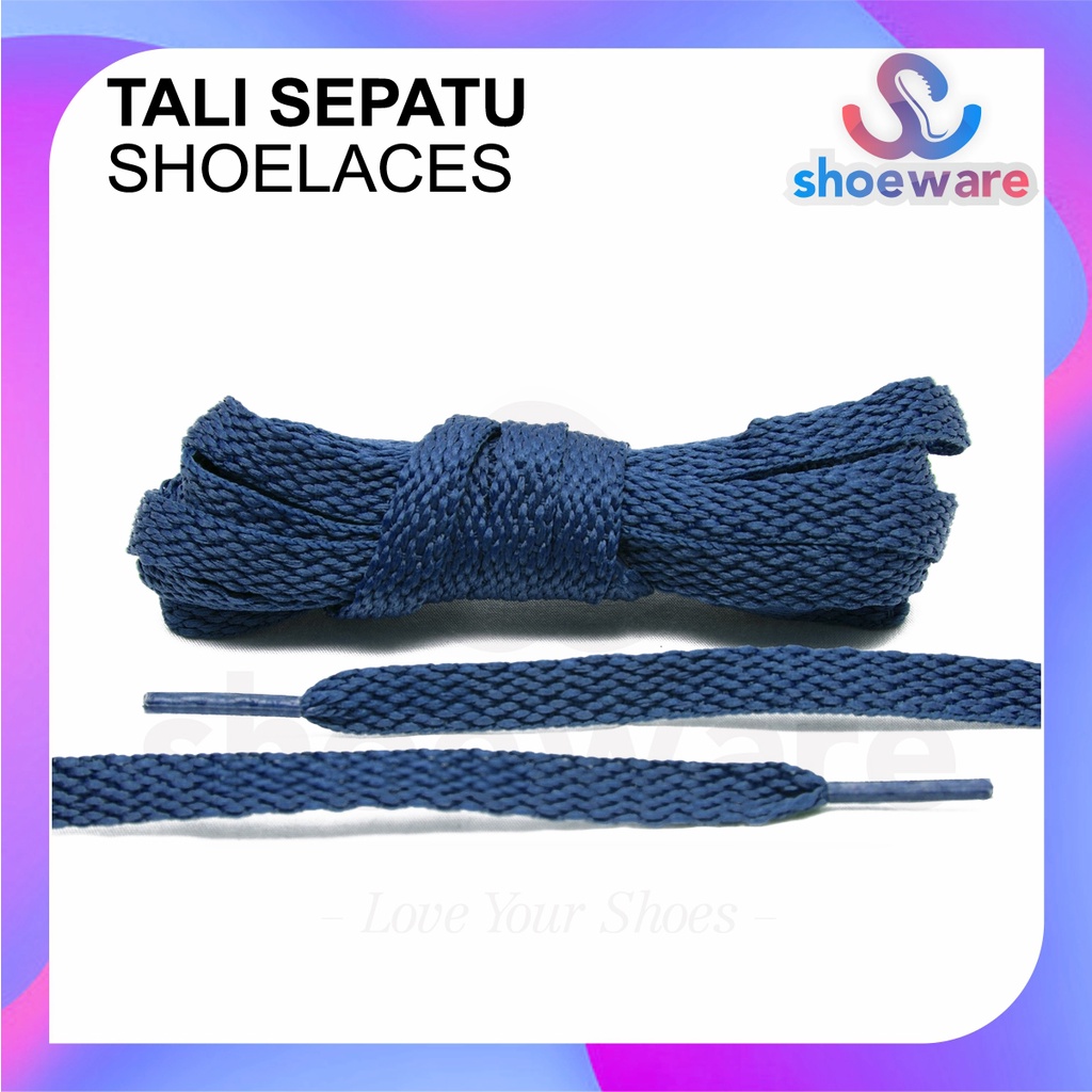 Tali sepatu /shoe laces sneakers gepeng pipih SEPASANG