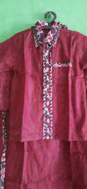 Batik Couple Keluarga - Bisa Cod - Couple Batik Indonesia Sarimbit Gmis Familly Set Batik Putra Hadi