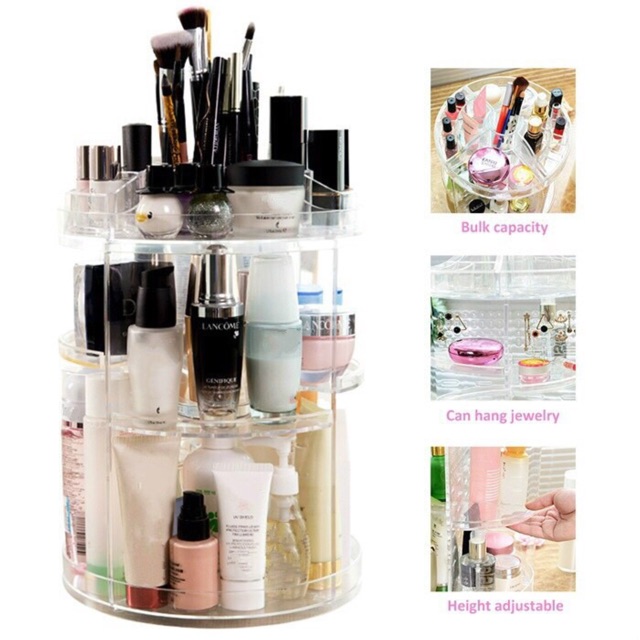 \ud83d\udd25\ud83d\udd25\ud83d\udd25Rak Organizer Kosmetik / Makeup putar 360Derajat (Cek Video) Best Quality