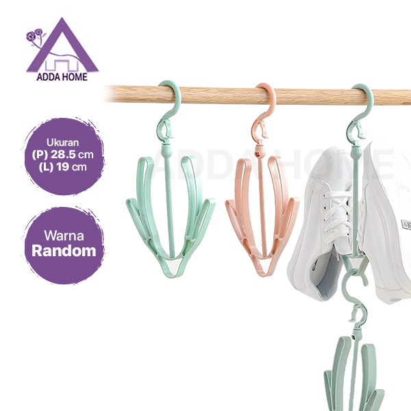 Adda Home - Hanger Gantungan Sepatu Jemuran Hiljab Serbaguna - Warna Random