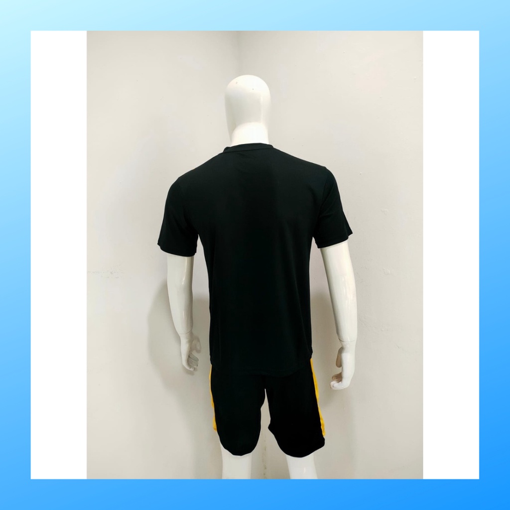 jersey futsal pria kaos sepak bola baju dan celana setelan wanita dewasa t-shirt outfit seragam jarsey kostum olahraga pakaian apparel print sport jersy soccer casual jersi suit NK159 gold