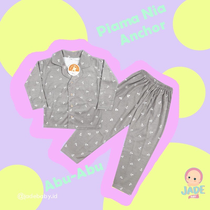 PIYAMA BAYI NIA ANCHOR SERIES / PIYAMA BAYI LENGAN PANJANG NIA / BAJU TIDUR BAYI