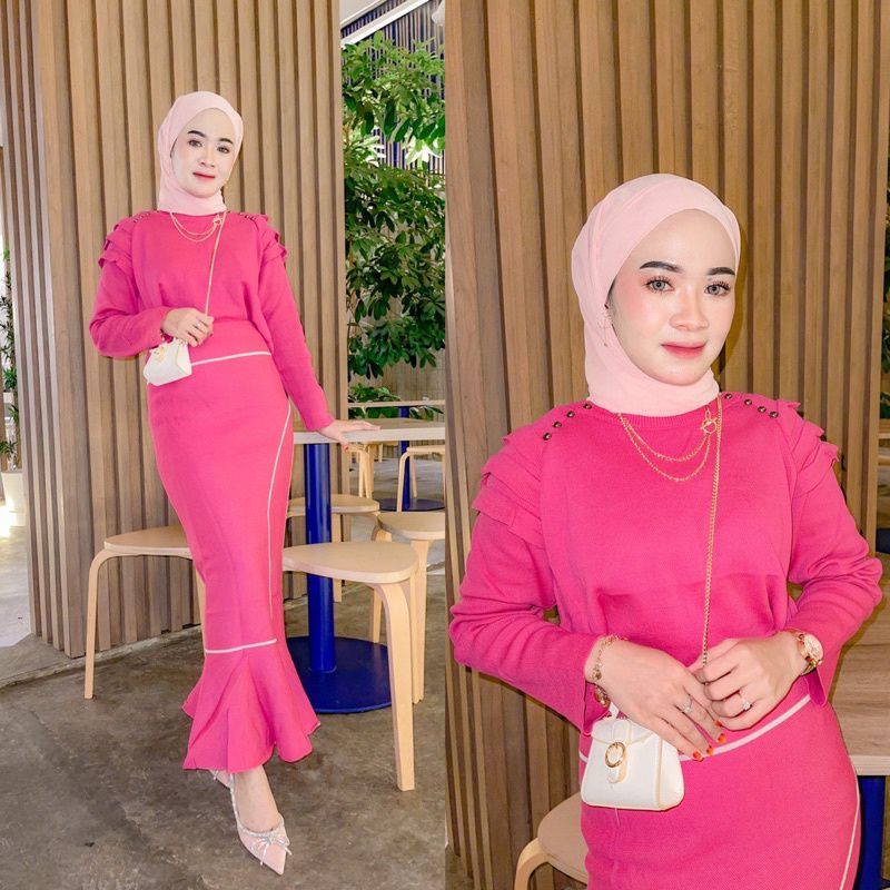 READY STOCK SET ROK RAJUT FERITA SET/RAJUT JASMINE SKIRT/SET LUNNA SKIRT/SET ROK RAJUT POLOS DUYUNG 