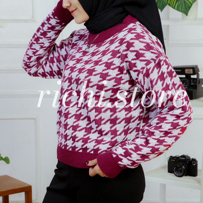 RAJUTAN KNIT SWEATER MOTIF JOON PREMIUM