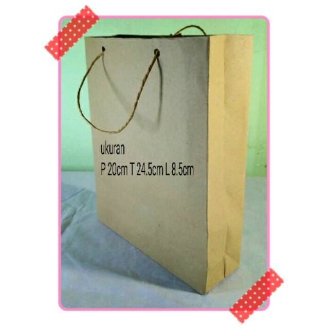 

Tas tengteng kertas coklat polos goodybag Paper Bag Coklat Polos