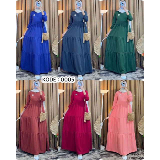 gamis polos susun/gamis voxy premium
