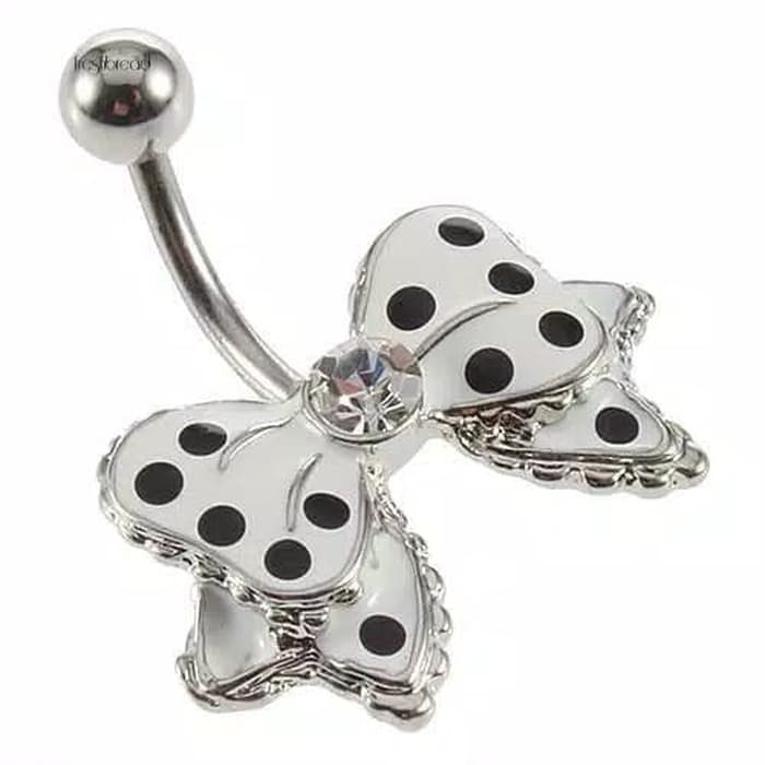 RBI Anting Perut Pita Polkadot Stainless Steel Navel Body Piercing