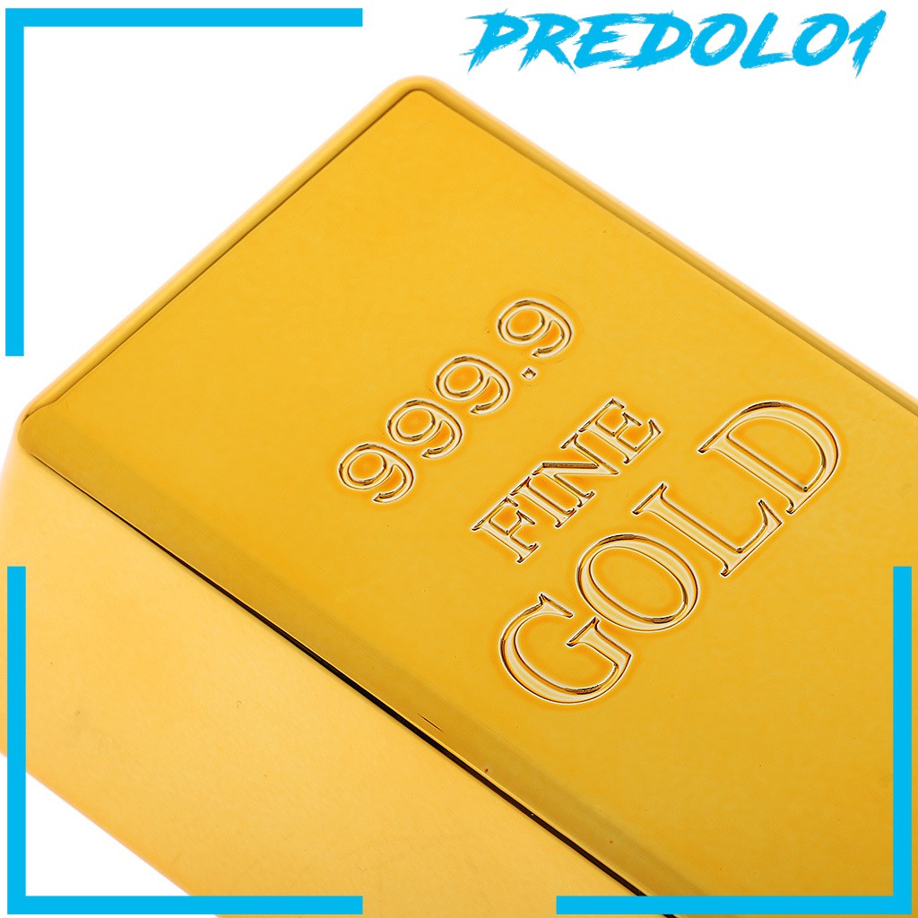 [PREDOLO1] Fake 999.9 Gold Bar Gold Bullion Bar Polished Paperweight Doors Stop