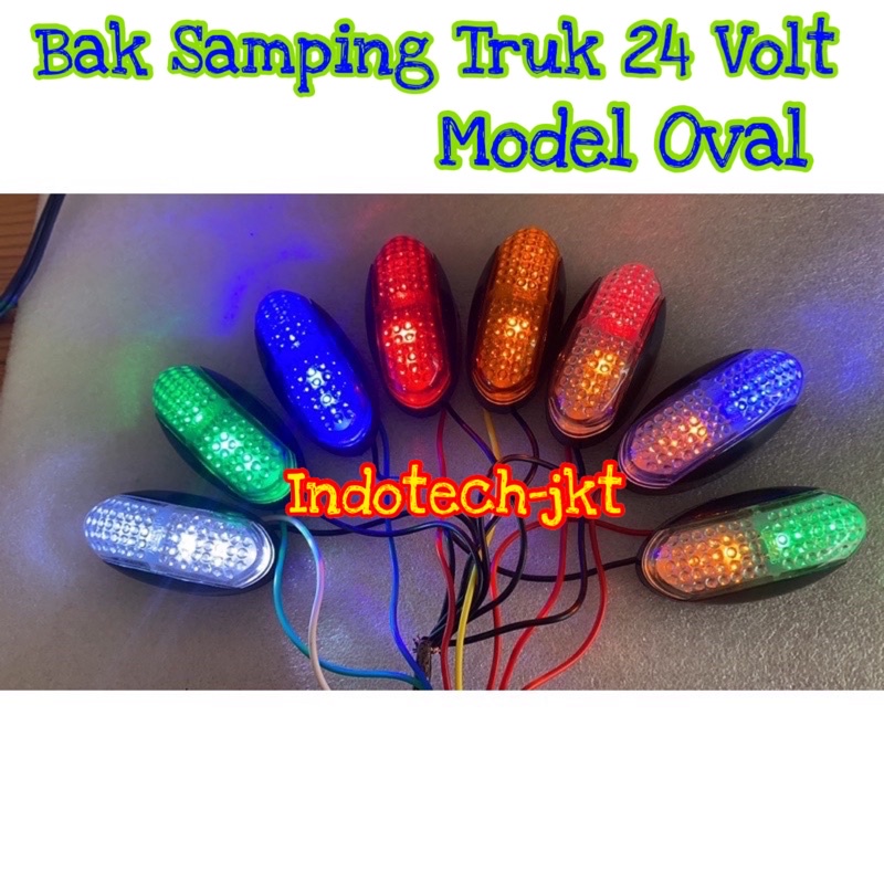 Lampu Bak Truk 24 Volt Model ulat bulu OVAL KECIL