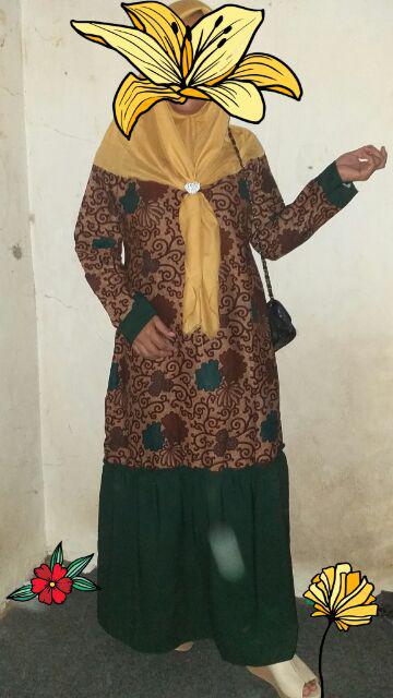 Gamis Batik Rempel Ready Jumbo Ld 120cm