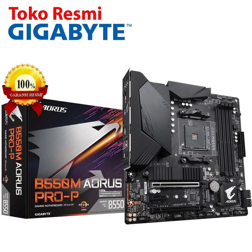 Gigabyte Motherboard AMD B550M AORUS PRO-P Socket AM4 Micro ATX 4 x DDR4 DIMM