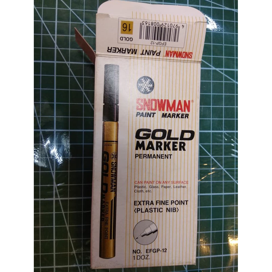 

Promo Paint Marker Snowman Gold Extra Fine point Dozen Diskon