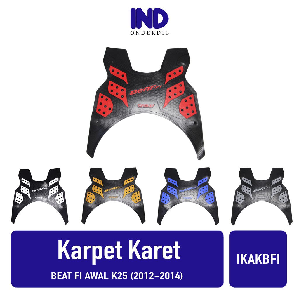 Karpet-Injekan-Pijakan-Alas Kaki-Bordes Karet Honda Beat FI-F1 Awal-Lama