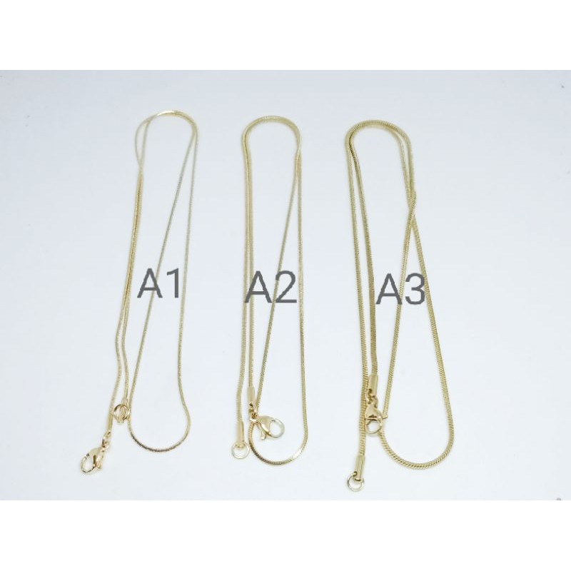 LACDE123. Kalung titanium wanita pria 45 cm dan 50 cm