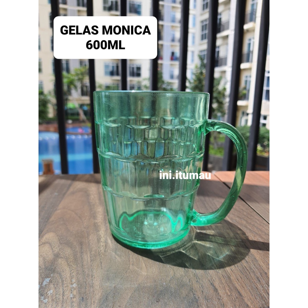 Gelas Plastik Monica 600ml BESAR TEBAL MERK GOLDEN STAR MUG