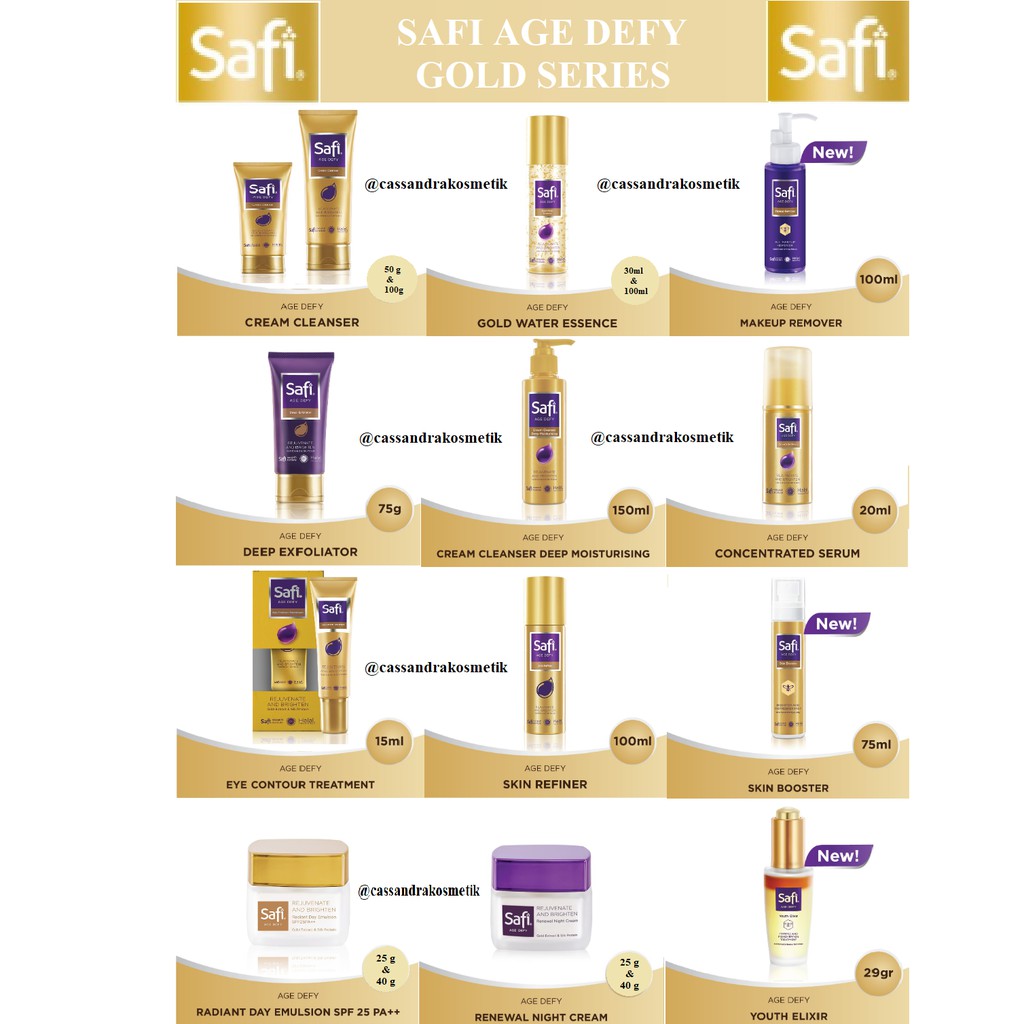 SAFI AGE DEFY GOLD SERIES ALL VARIANTS (SATUAN)