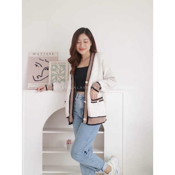 ALVARA CARDI LAVVELA CARDIGAN TEBAL IMPORT KOREAN