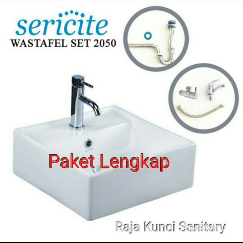 Wastafel Sericite 2050 Kotak (Complete Set)