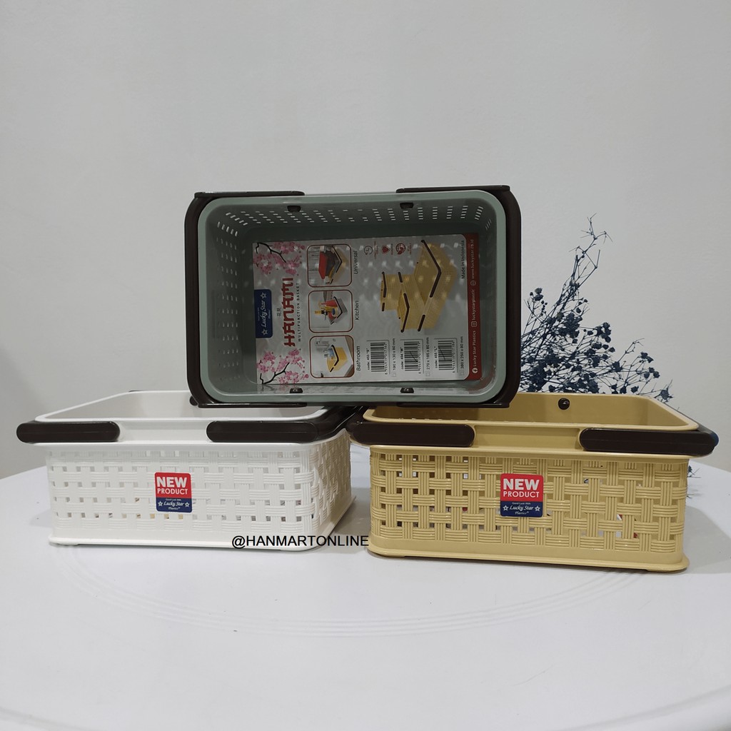 LUCKY STAR Keranjang Hanami Small 453 | Keranjang Serbaguna Estetik Aesthetic Storage