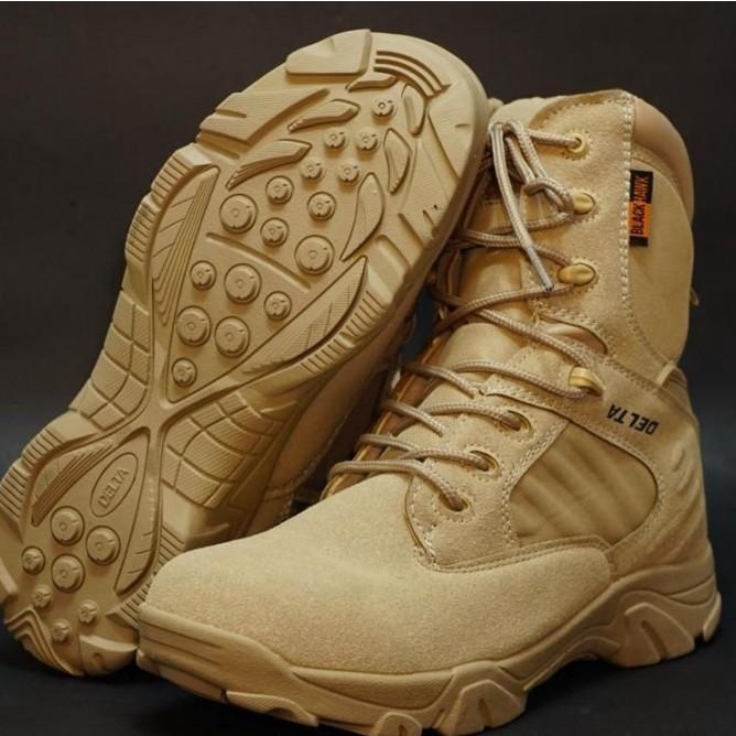 Sepatu Boots Pria 8 Inc Warna Cream/ Sepatu Tactical Blackhawk Import