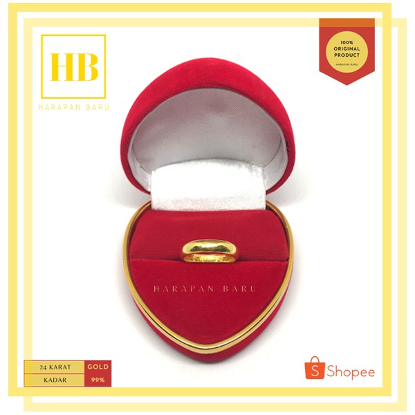 Cincin Emas 24 Karat 99% - Classic Ring | Cincin Kawin, Model Ring Polos