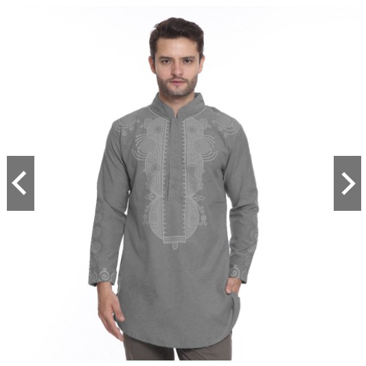 Fifi Fashion Baju koko kurta pakistan tangan panjang Pria -  Anies