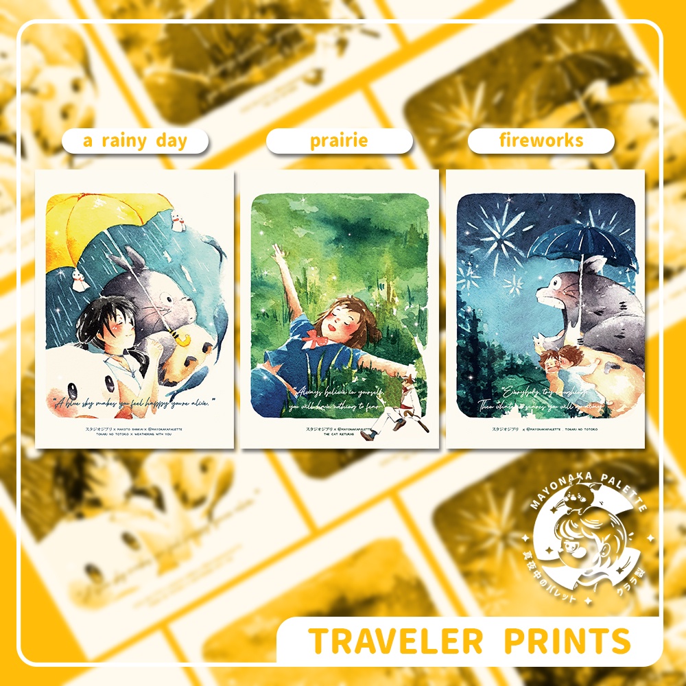 

Ghibli traveler art prints