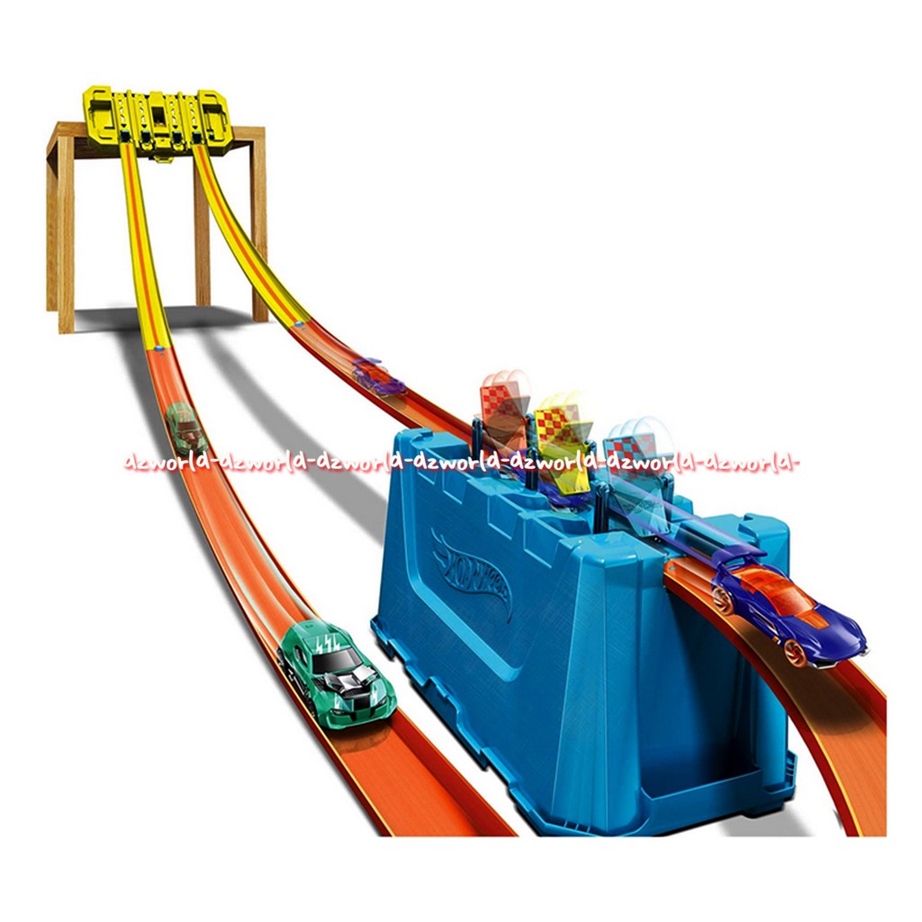 Hotwheel Track Builder Multi Lane Speed Box Boost Stunt Mainan Mobil