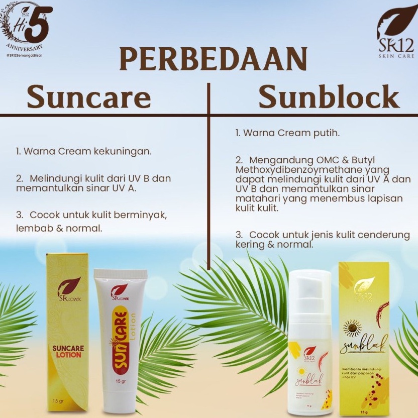 Suncare Lotion SR12 SPF 25++ / Sun Care Lotion 15gr SR 12 Original/ Sunblock Sunscreen Wajah Menjaga Wajah dari Sinar UV Matahari Penghilang Bekas Terbakar Matahari