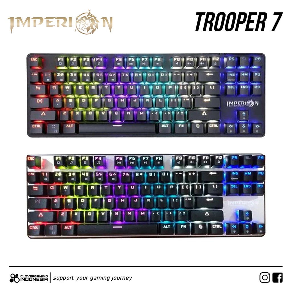 Imperion Trooper 7 TKL Mechanical Gaming Keyboard - Original Garansi