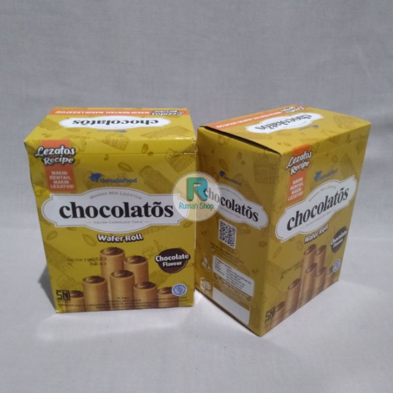 

CHOCOLATOS WAFER ROLL GARUDAFOOD 1 KOTAK ISI 24