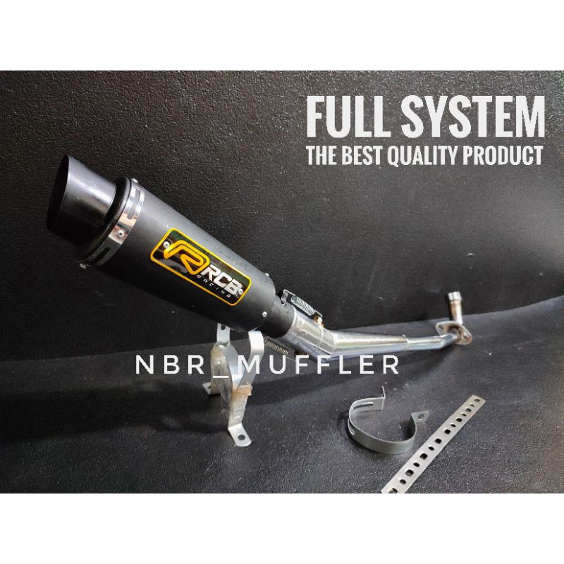 Knalpot racing RCB Black all bebek supra x 110/125/blade/revo/kharisma/jupiter/shogun/smash/astrea/k