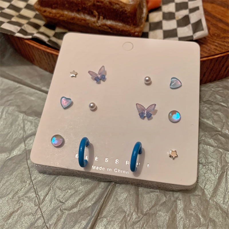 AY(CN) Set Anting Stud Desain Bunga Tulip Pita Aksen Mutiara Bahan S925 Silver Untuk Wanita