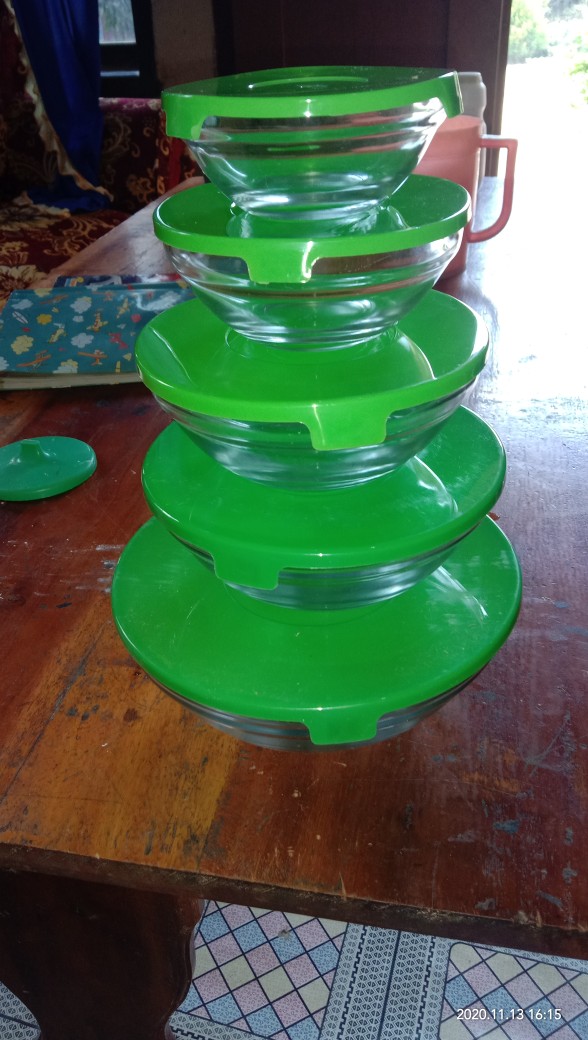 Terlaris Mangkok Kaca Tebal 5 Susun