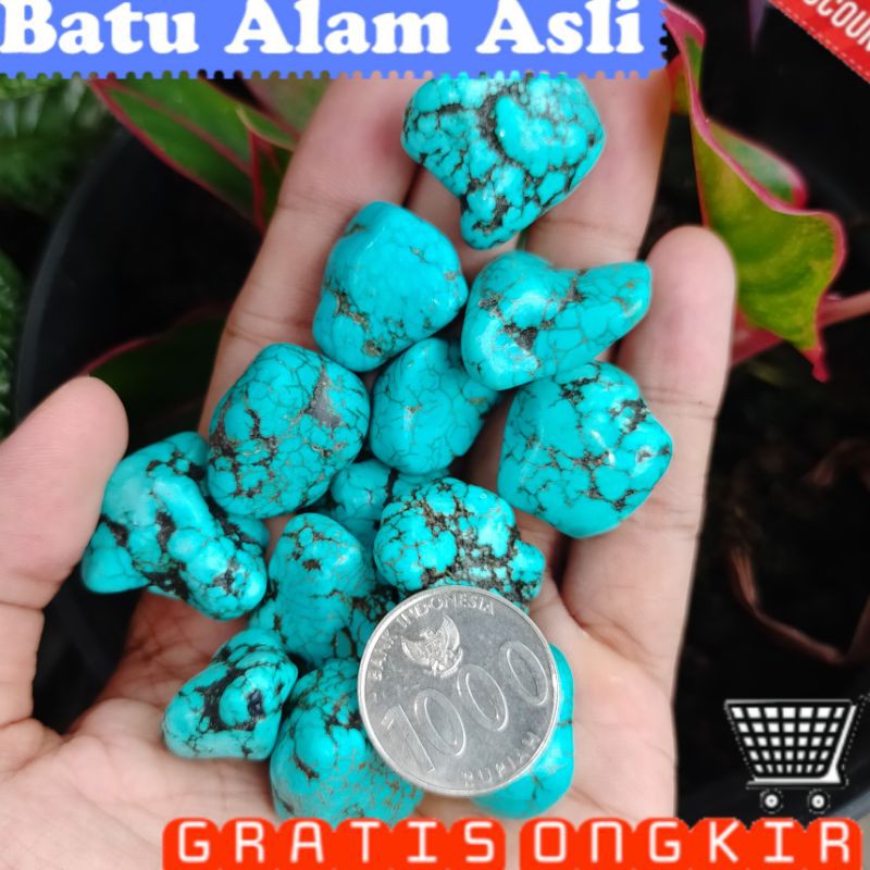 bongakahan kerikil batu pirus asli koleksi cincin pria wanita akik bacan biru safir ruby opal giok