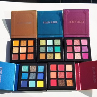 BEAUTY GLAZED Palet Eyeshadow 9 Warna  Tahan Lama Eyeshadow 