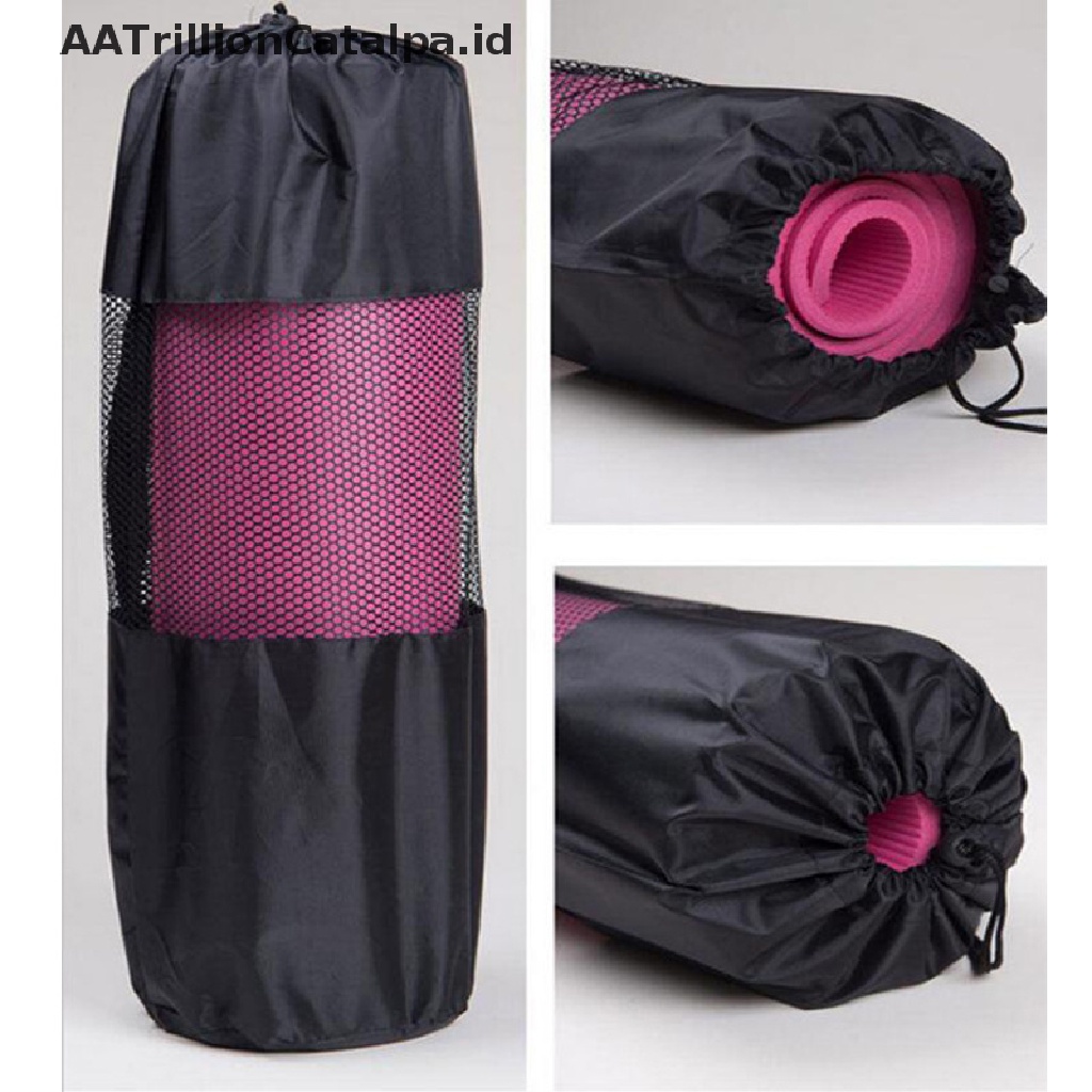 Aatrillioncatalpa Tas Mesh Nilon Portable Holder Matras Yogapilates Dengan Strap Adjustable