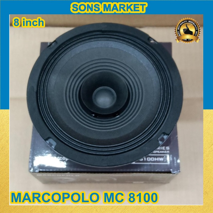 SPEAKER MARCOPOLO 8inch 8in MC 8100 HW FULLRANGE ORIGINAL mc 8100hw mc8100