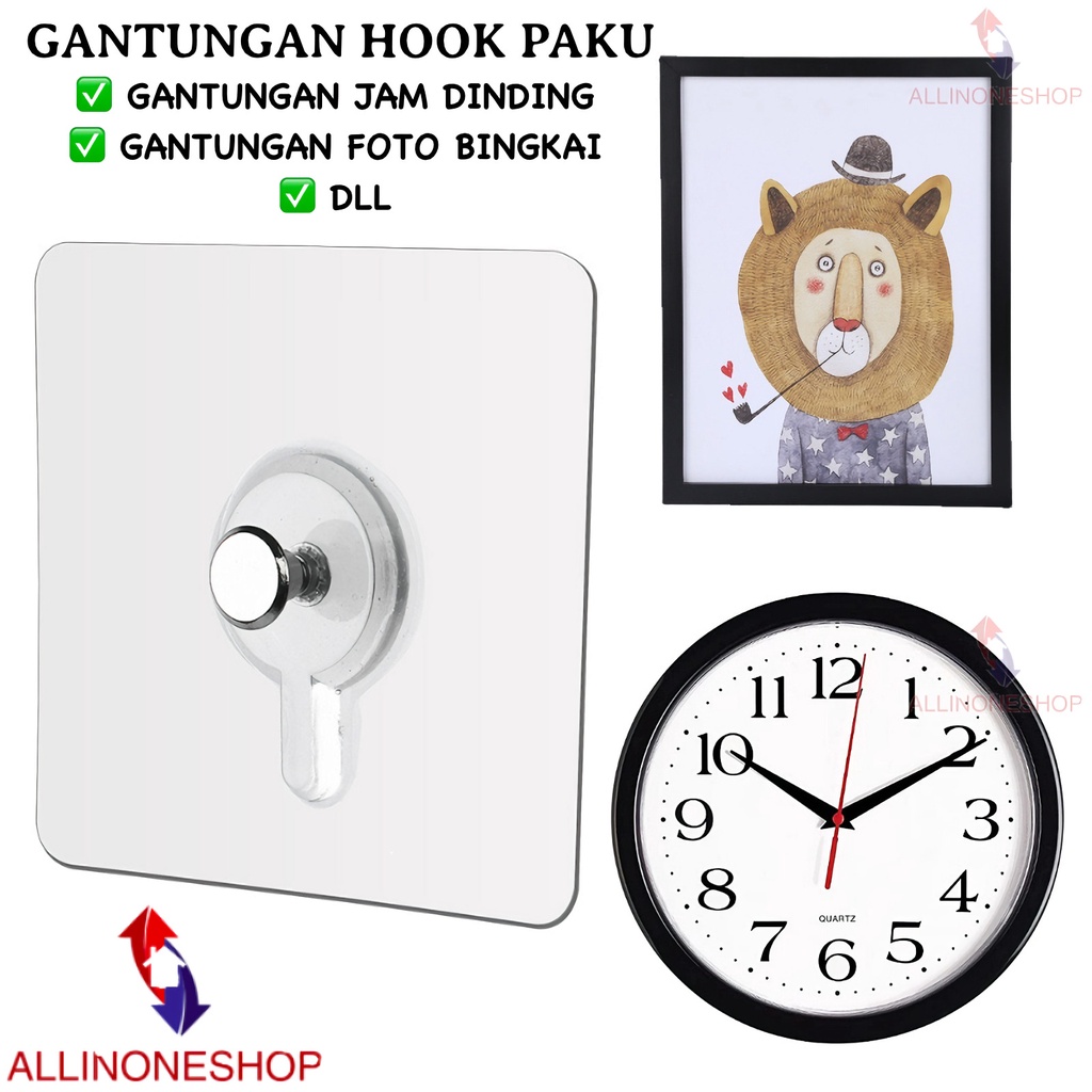 Gantungan Magic Baut Paku /Gantungan Tempelan Dinding Tanpa Bor / Gantungan jam Dinding Dan Bingkai / Gantungan Rak Dinding