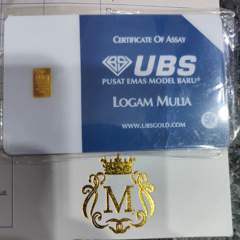 fine gold 0.5gr ubs sni logam mulia 0.5 gram