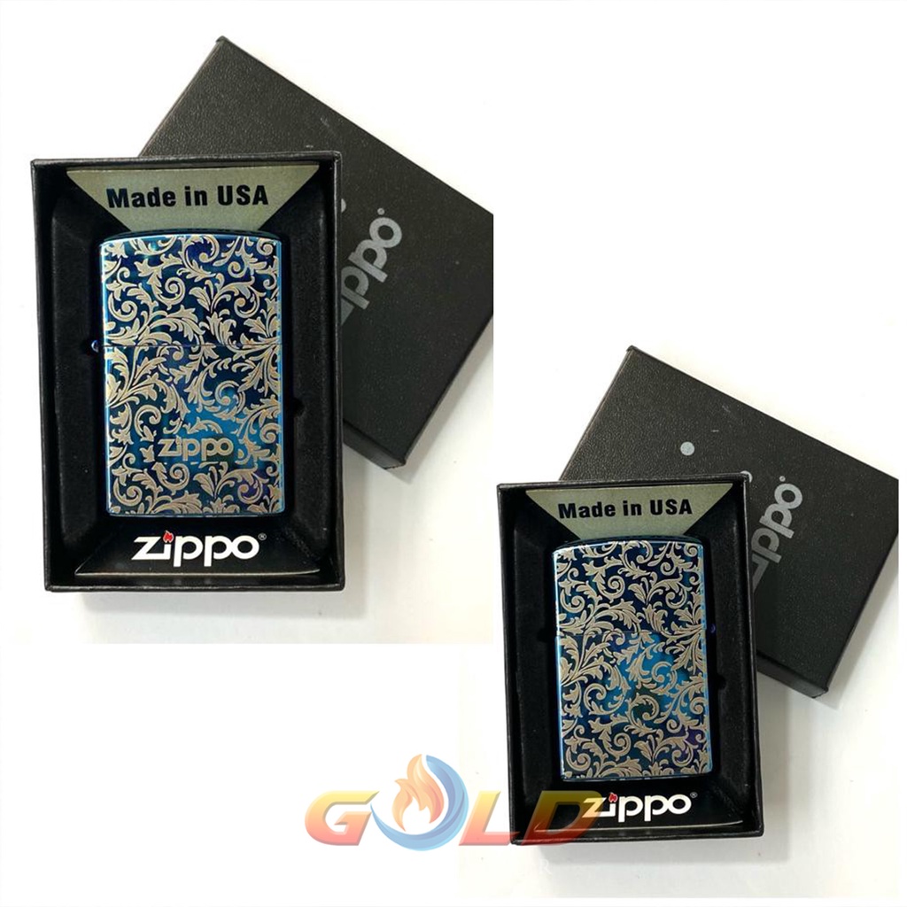 KOREK API ZIPPO MINYAK MOTIF BATIK  BLACK ICE GREADE ORI