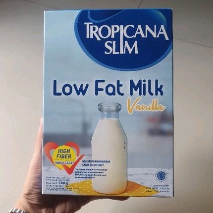 

Tropicana Slim LOW FAT MILK susu rendah lemak lowfat susu VANILA 180gr