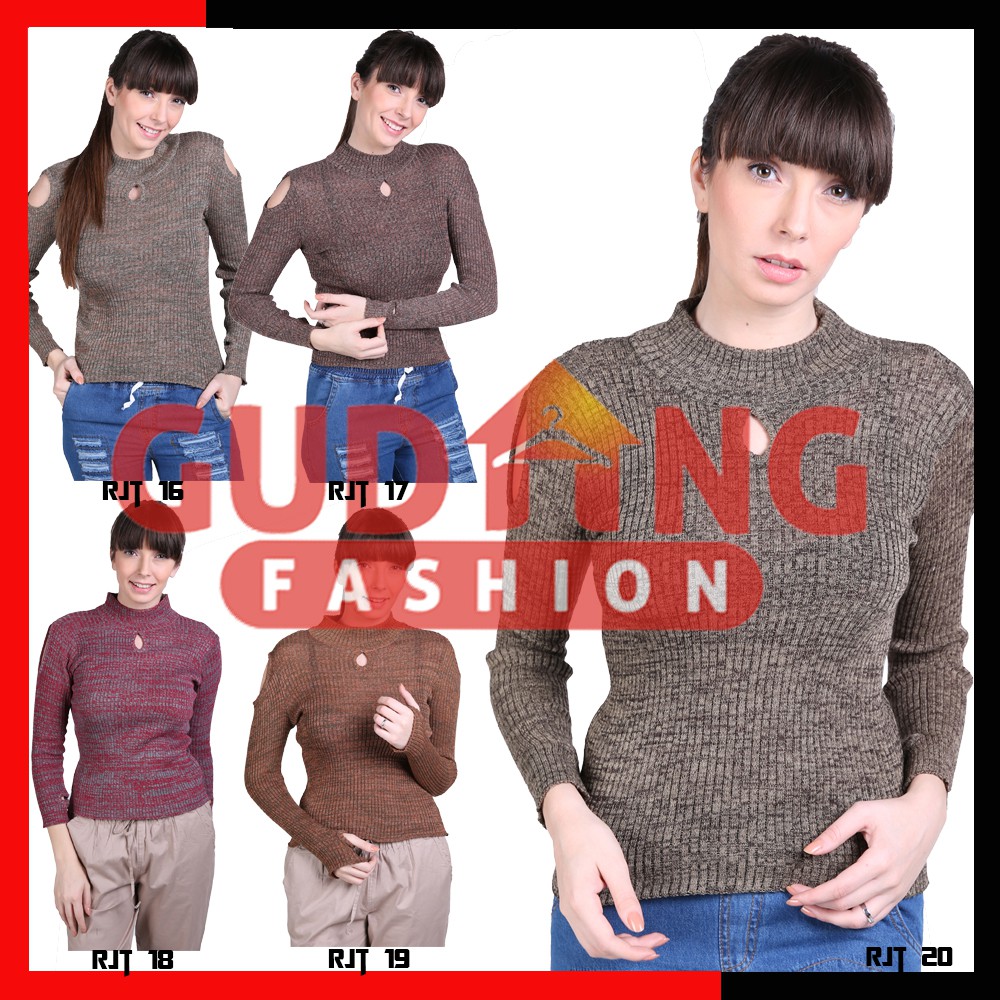 Sweater Polos Wanita - Rajut (COMB)